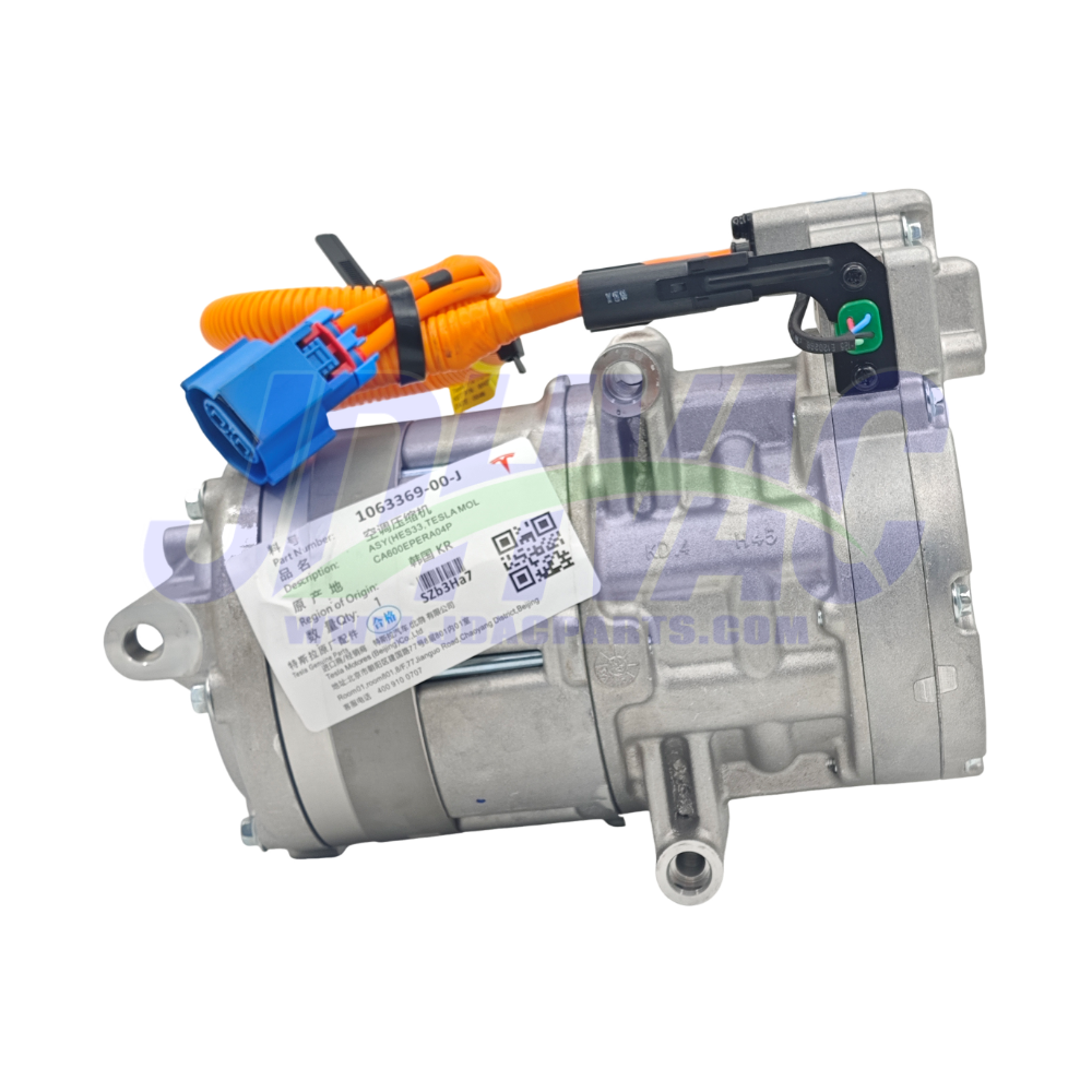Tesla Model S, Model X, electric AC compressor, Chinese supplier JDHVAC 1028398-00-E 102839800E 1063369-00-F